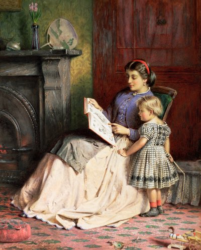 Mutter und Tochter von George Goodwin Kilburne